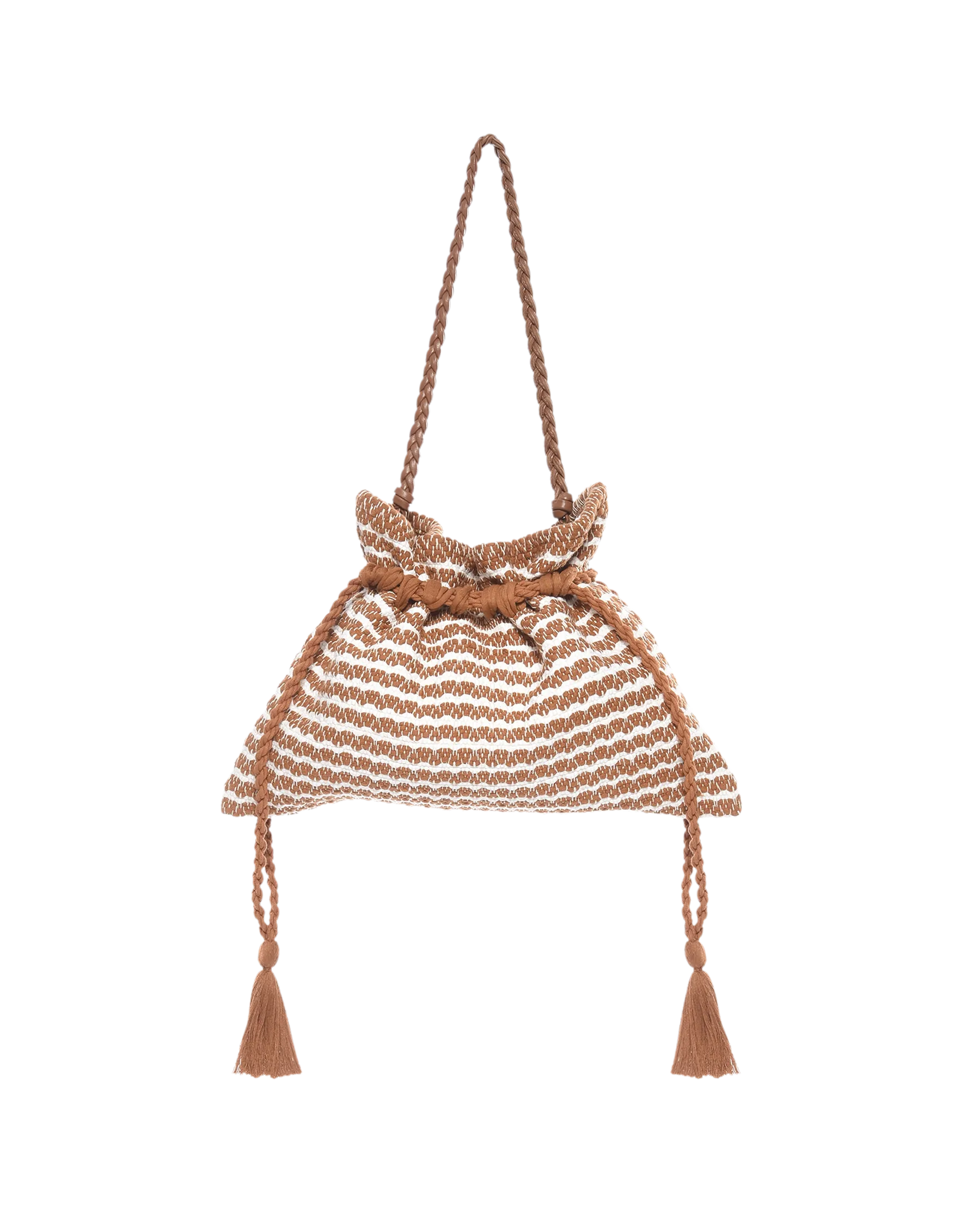 The Cinched Bag. -- Carmel and Cream