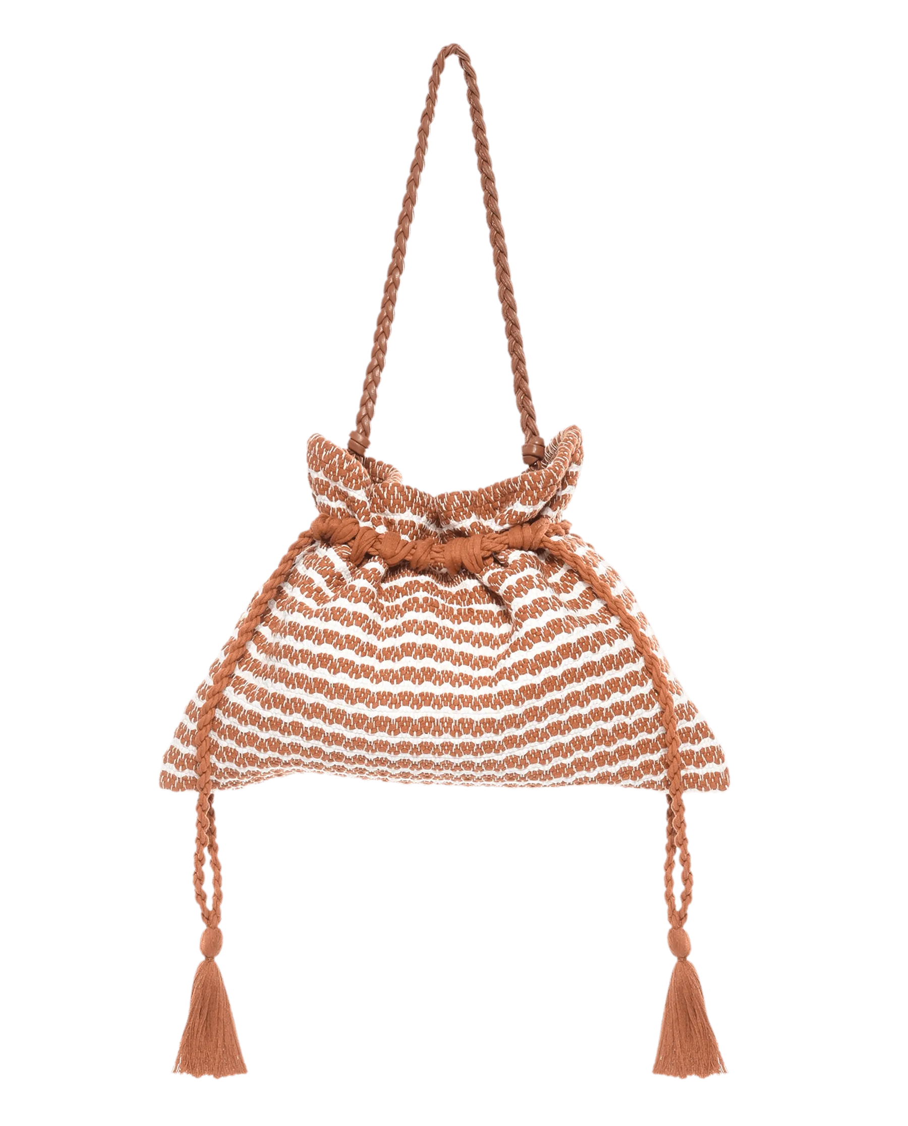 The Cinched Bag. -- Carmel and Cream