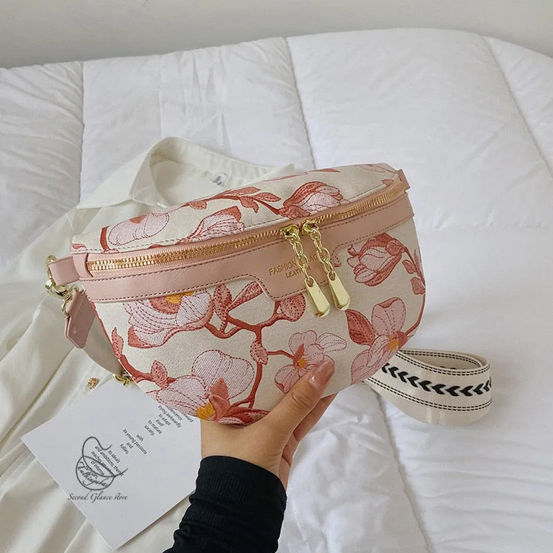 The Spring Floral Fanny Pack Crossbody Bags for Women