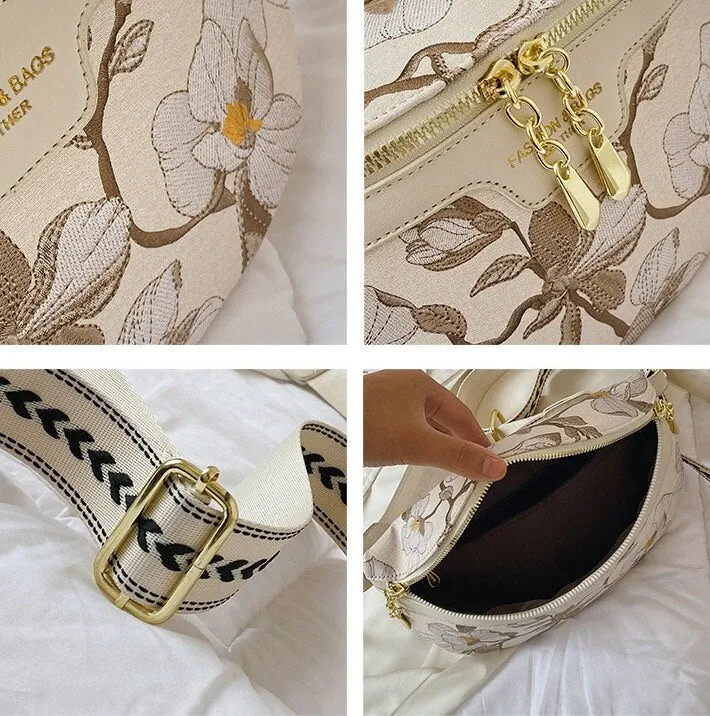 The Spring Floral Fanny Pack Crossbody Bags for Women