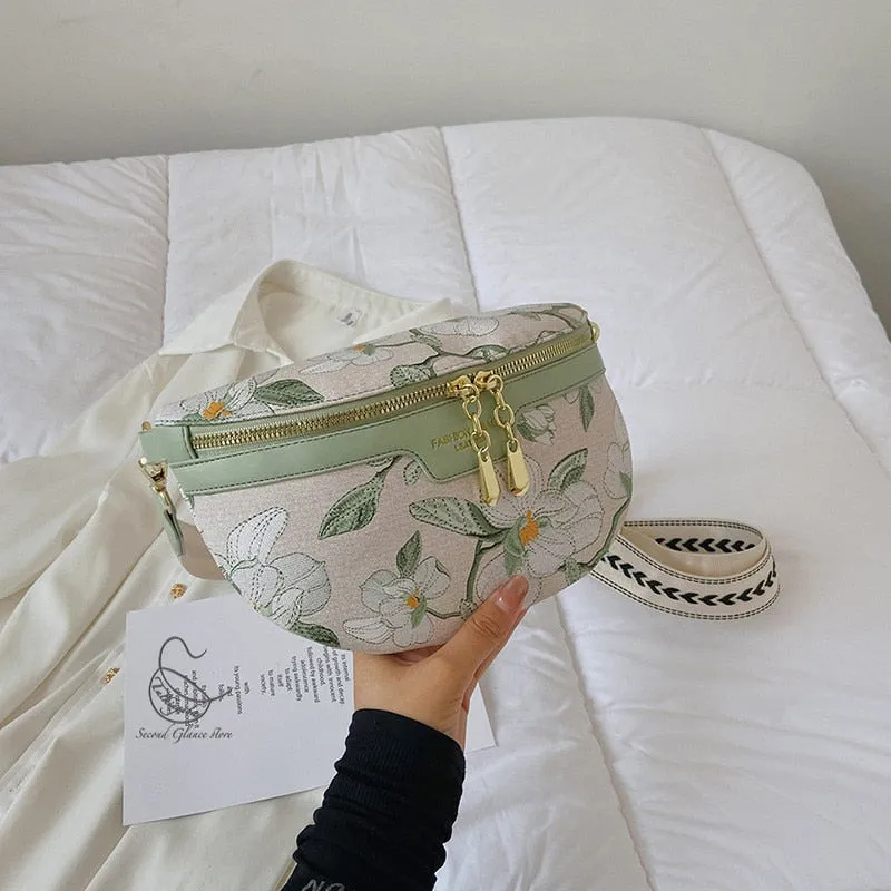 The Spring Floral Fanny Pack Crossbody Bags for Women