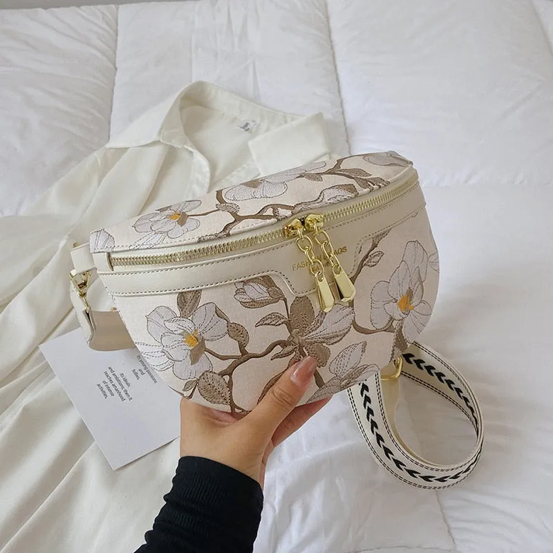 The Spring Floral Fanny Pack Crossbody Bags for Women