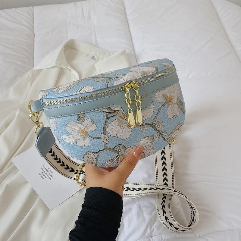 The Spring Floral Fanny Pack Crossbody Bags for Women