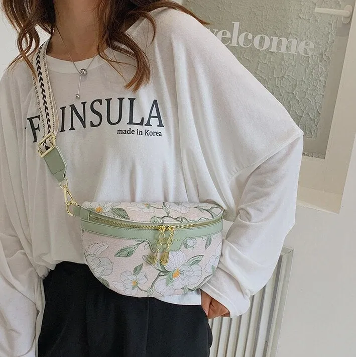 The Spring Floral Fanny Pack Crossbody Bags for Women