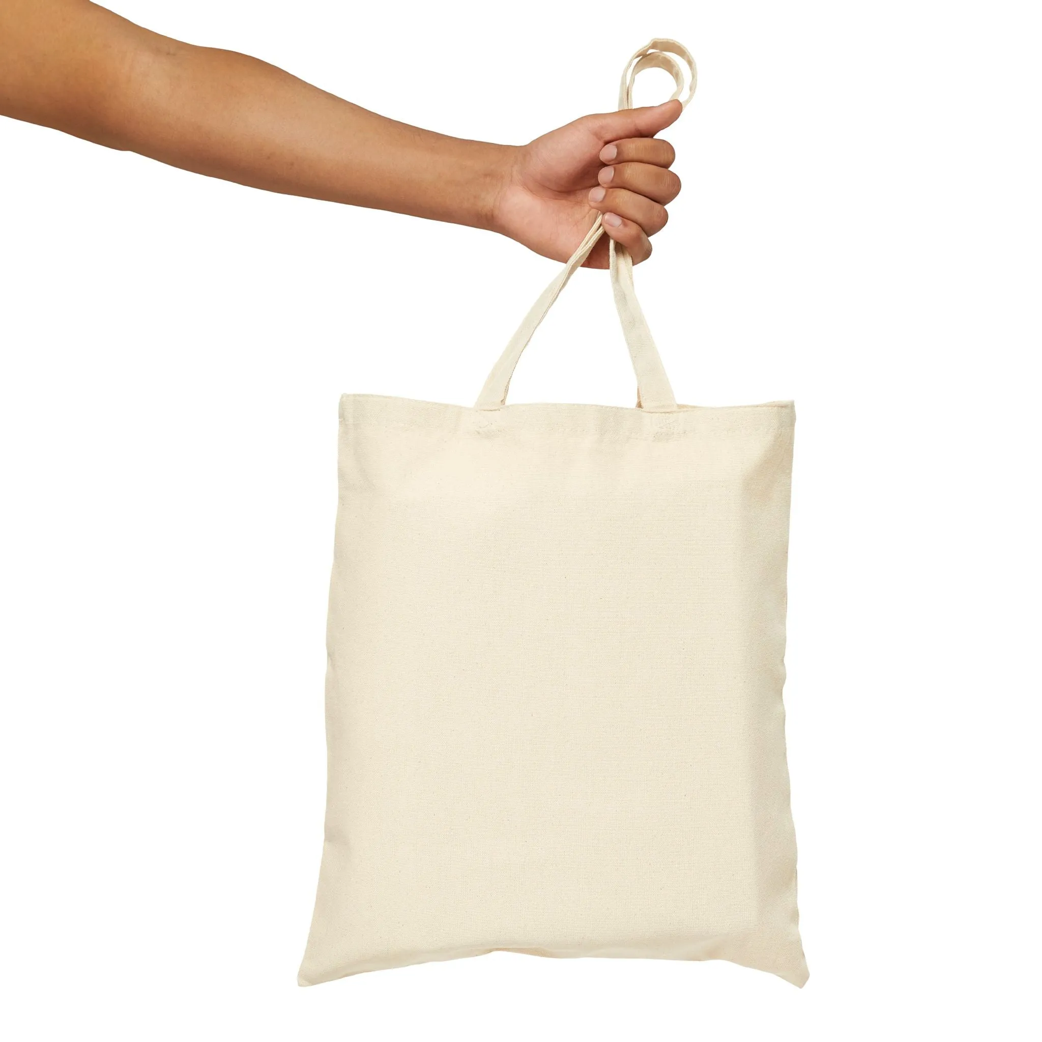 Tree and bench by a lake with watercolour effect Cotton Canvas Tote Bag