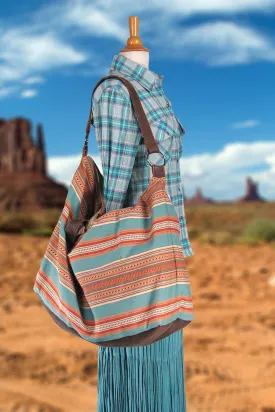 Turquoise Serape Weekender Bag