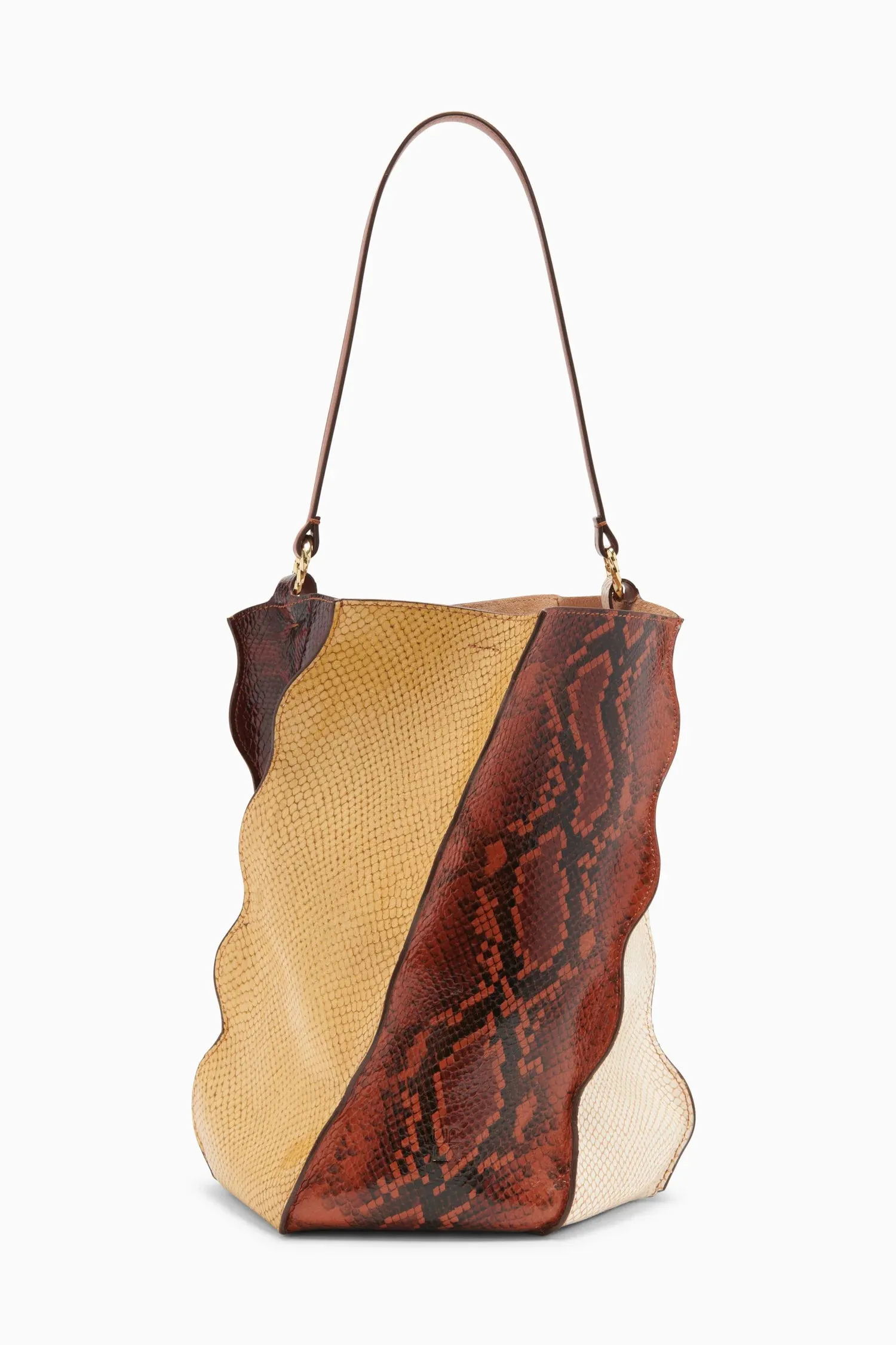 Ulla Johnson Adria Pleated Wave Bucket Agate
