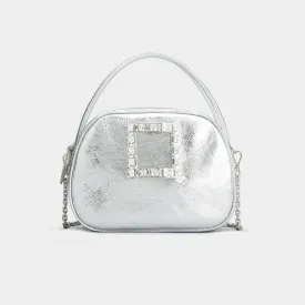 Viv' Ladybug Strass Buckle Mini Bag in Leather