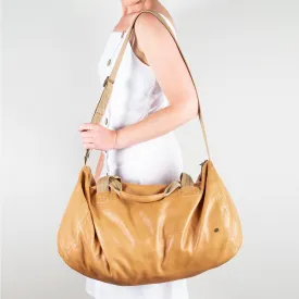 Weekender : Leather Travel Bag in Tan Vintage