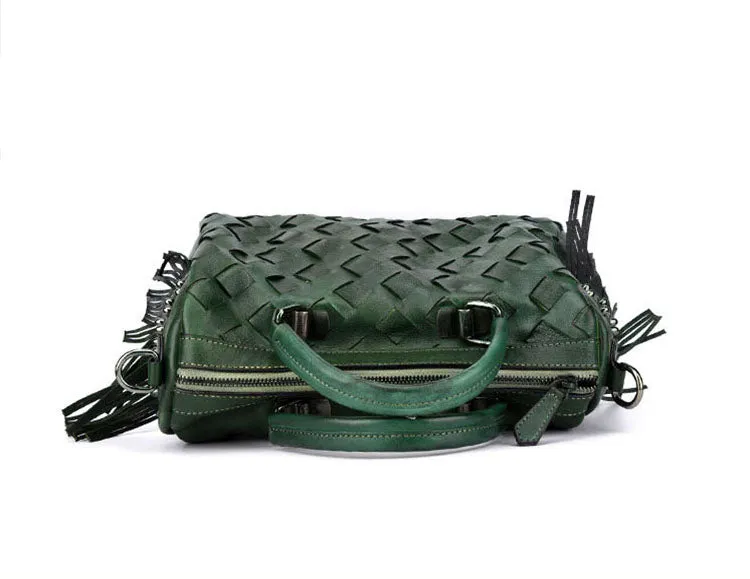 Womens Western Woven Leather Crossbody Purse Leather Handbags For Women
